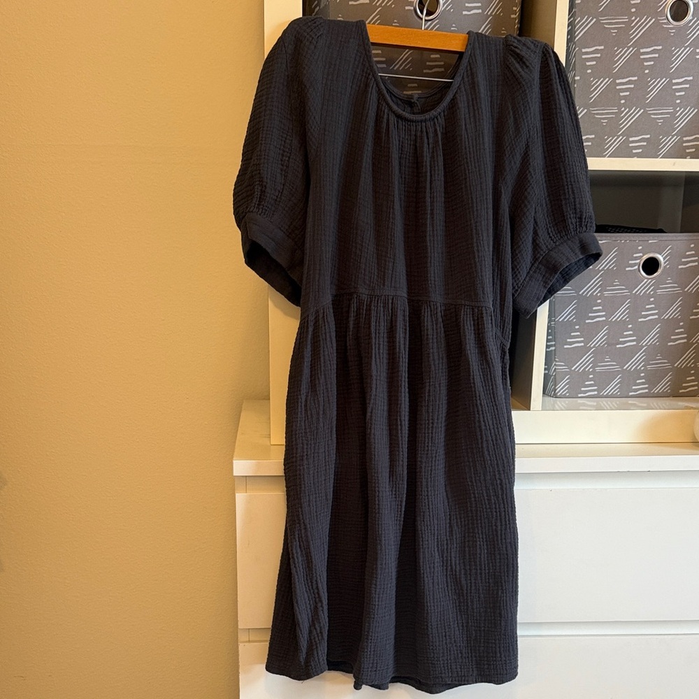 💯 Cotton Gray/Black Dress